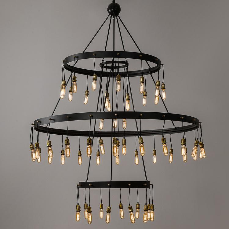 Каскадная люстра Орбиты Orbits Chandelier Bulb Screw 60W