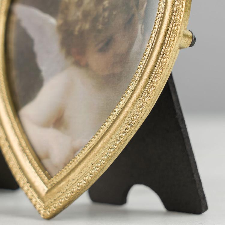 Рамка для фото Двойное сердце Double Heart Golden Photo Frame