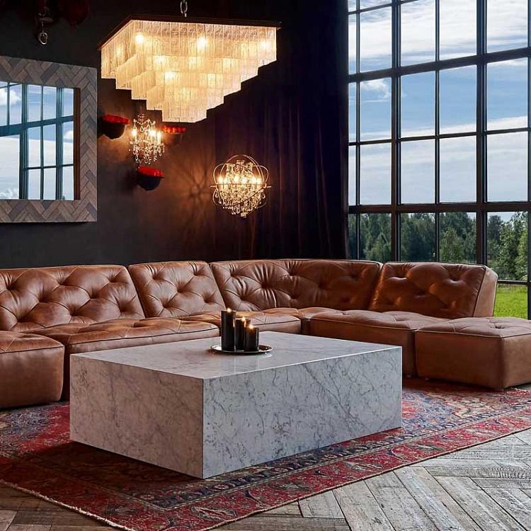 Квадратная люстра Барк с пятью кольцами Bark Square Pendant 5 Rings