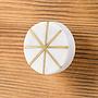 Мебельная ручка Chakra Stone Brass Knob White