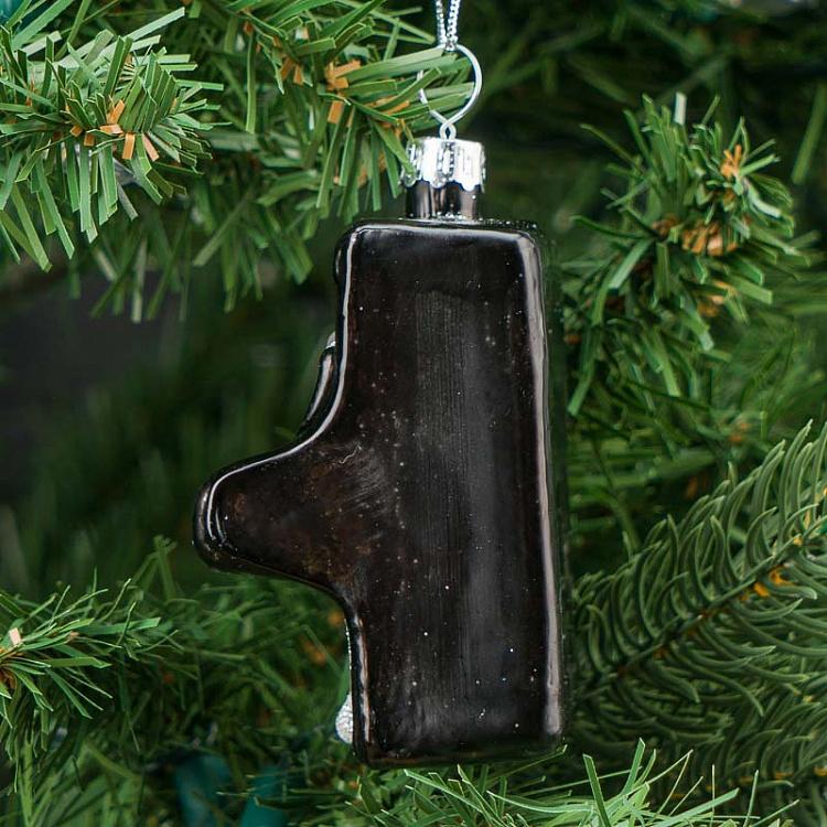 Ёлочная игрушка Пианино Glass Hanger Piano Black 9 cm