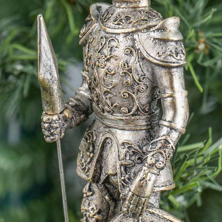 Ёлочная игрушка Серебряный рыцарь Knight Silver 15 cm