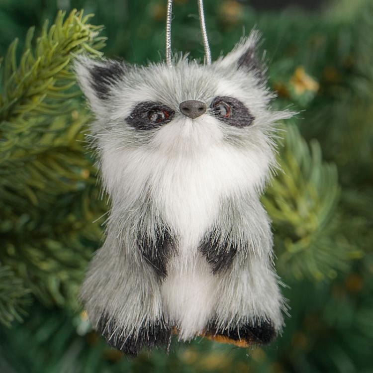 Набор из четырёх ёлочных игрушек Еноты Set Of 4 Raccoons 7,5 cm