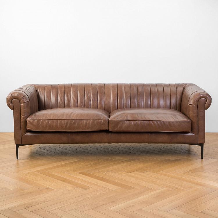 Трёхместный диван Вена Vienna 3 Seater, Black Matt Metal RM