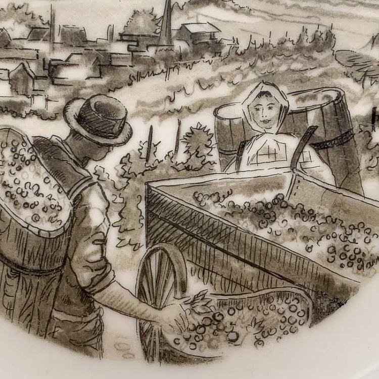 Винтажная тарелка Виноград, M Vintage Plate Grapes Medium