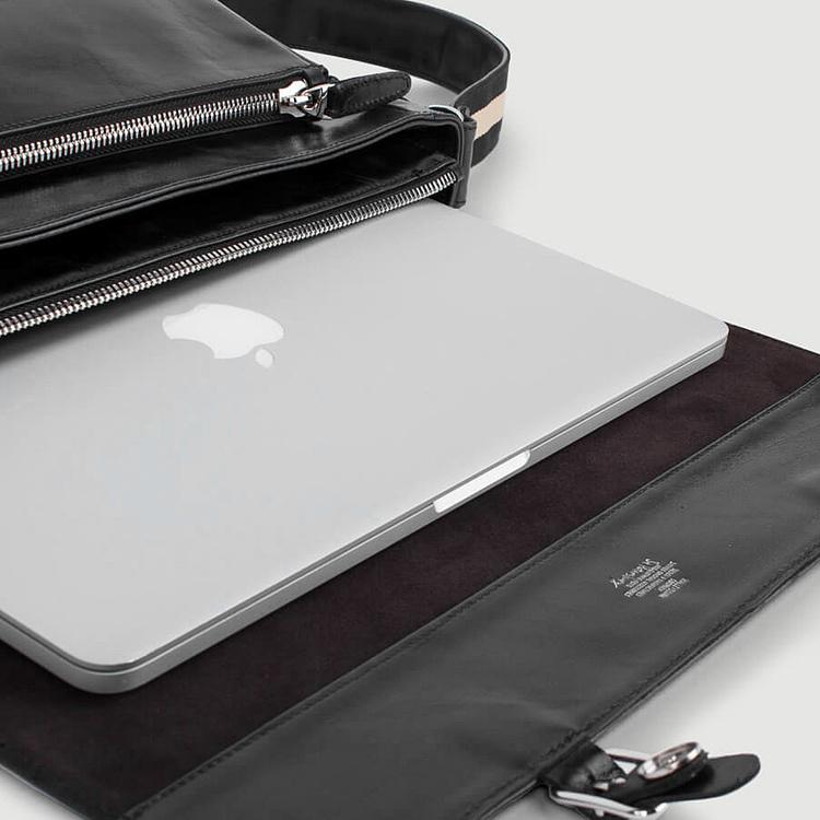 Кожаная мужская сумка-портфель Мессенджер Satchel Messenger Bag