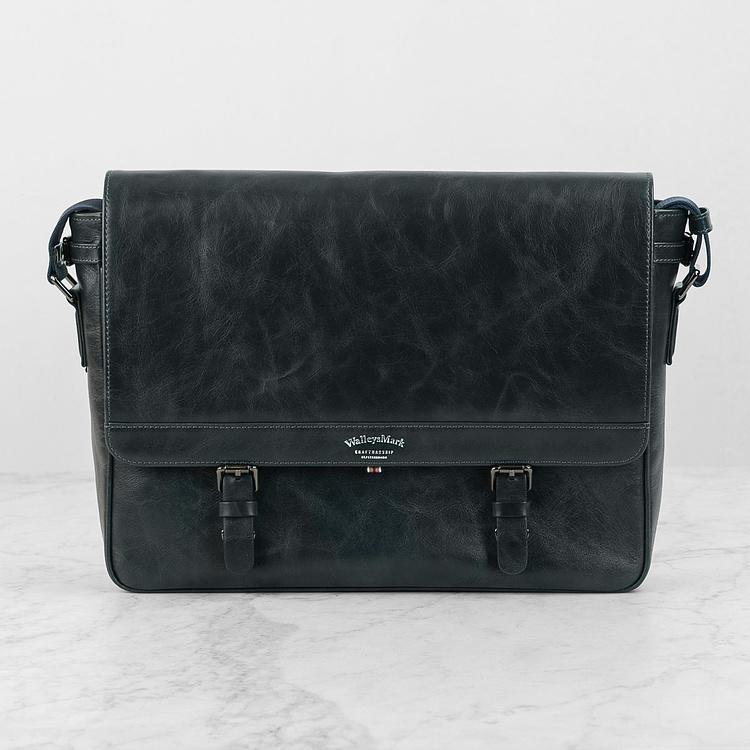 Кожаная мужская сумка-портфель Мессенджер Satchel Messenger Bag