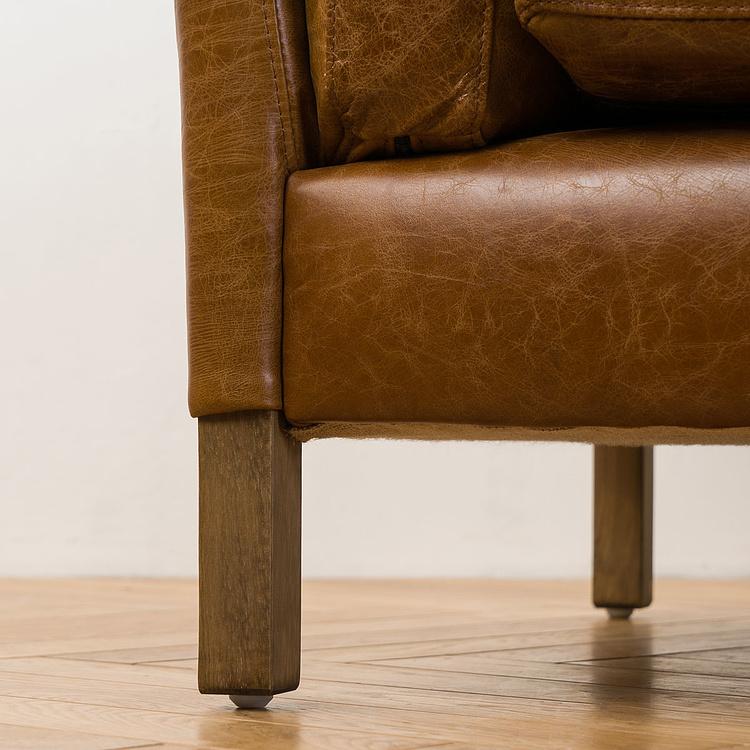 Двухместный диван Томми, светлые ножки Tommy 2 Seater, Light Brown Wood D