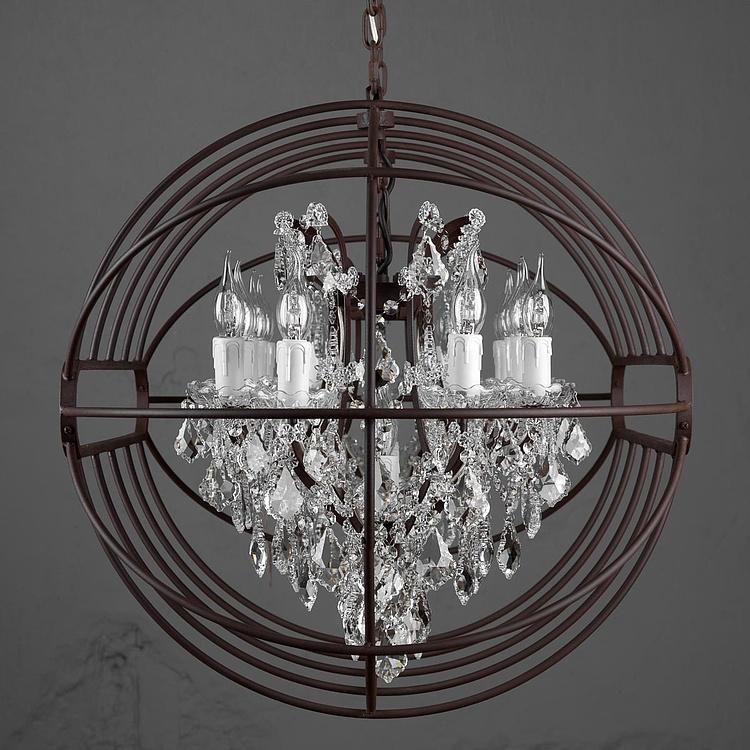 Прямоугольная Хрустальная люстра с гироскопом, S Gyro Crystal Rectangular Pendant Small