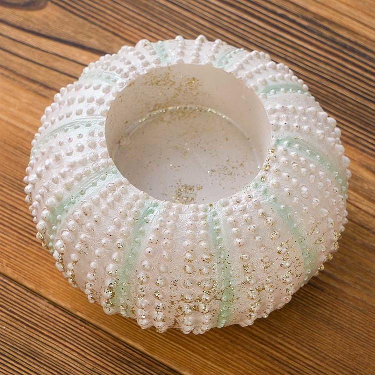 Набор из двух подсвечников Морские ежи Set Of 2 Sea Urchin Votive Holder White Pink