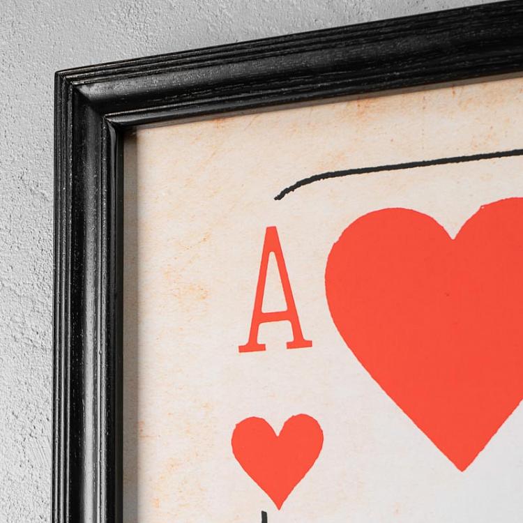 Картина-принт Червовый Туз Cards Aces Hearts