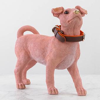 Dog Charlie With Collar Pink