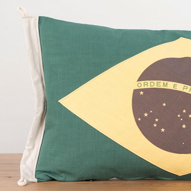 Декоративная подушка с флагом Бразилии, S Flag Cushion Brazil Small