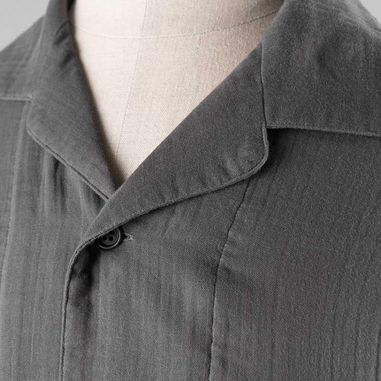 Тёмно-серая пижама из лёгкого хлопка, размер M Crepe Gauze Pajamas Sleep Wear Dark Grey M