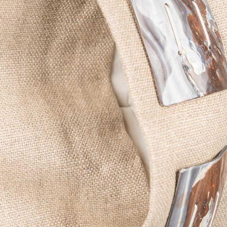 Декоративная льняная подушка 69 69 Cushion