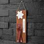 Настенный термометр Wooden Thermometer With Ski And Snowflakes 24 cm