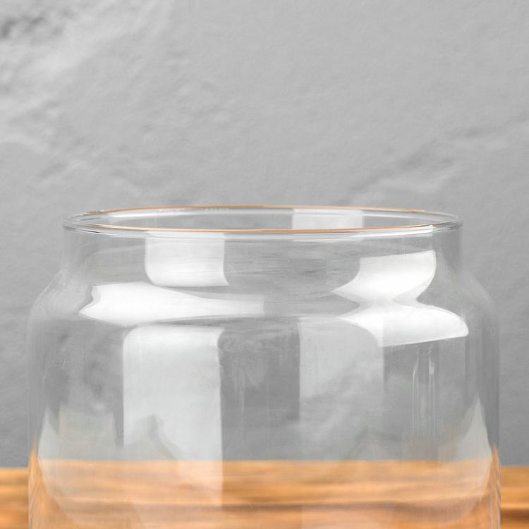 Стеклянная цилиндрическая ваза, S Cylindrical Glass Jar Small