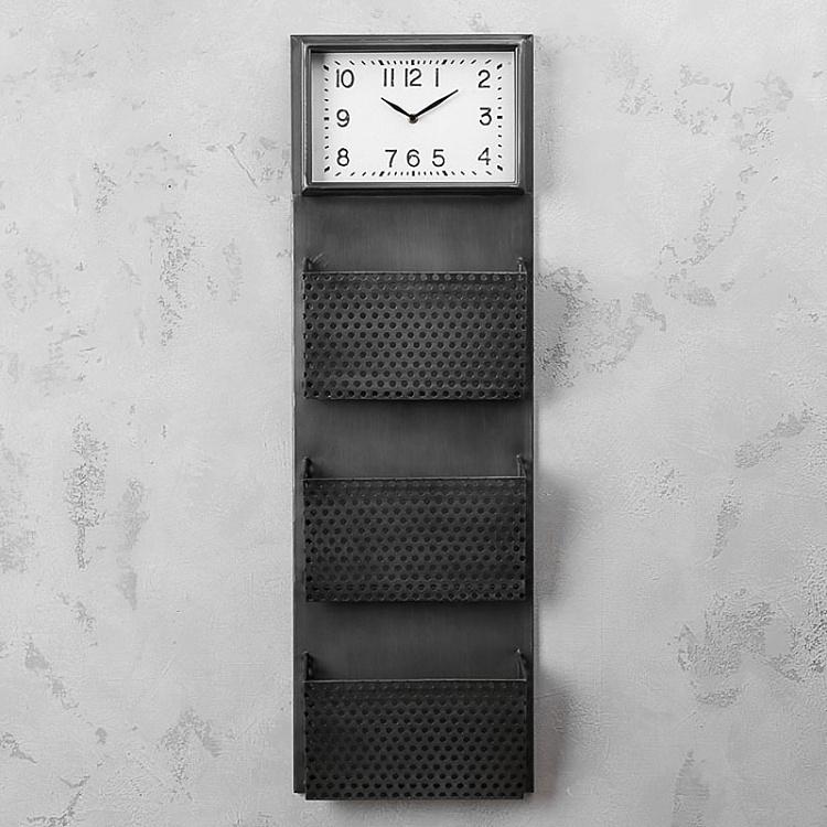 Часы с газетницей Clock With Documents Holder