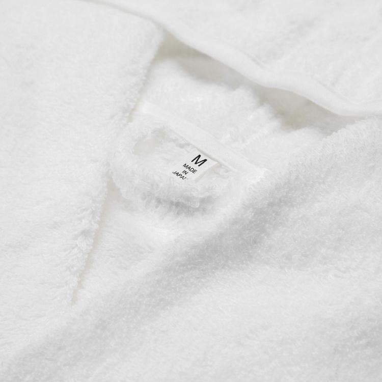 Белый банный халат с капюшоном, размер M	 CL Zero Twist Hooded Robe White M