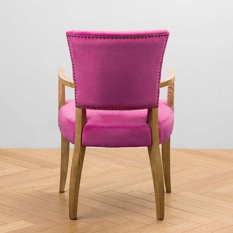 Стул Мами с подлокотниками, светлые ножки Mami Dining Chair With Arms, Oak Brown