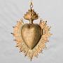 Подвесное украшение Hanging Ex Voto Heart Box Gold Verdigris 13 cm