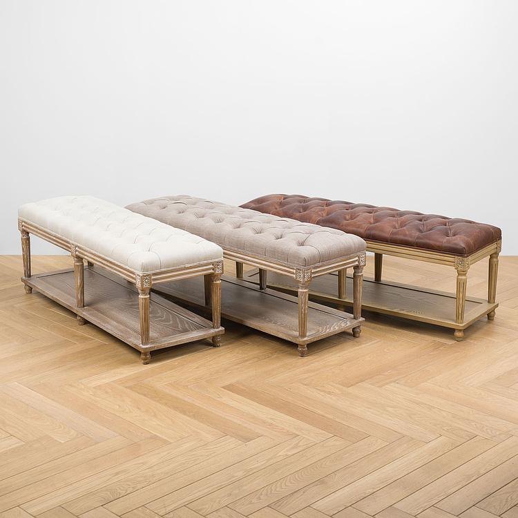 Скамейка Жан-Пьер, светлые ножки Jean-Pierre Ottoman, Oak Brown