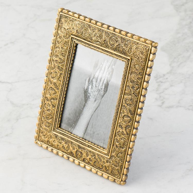 Золотистая рамка для фото с леопардовым принтом Animal Fur Photo Frame