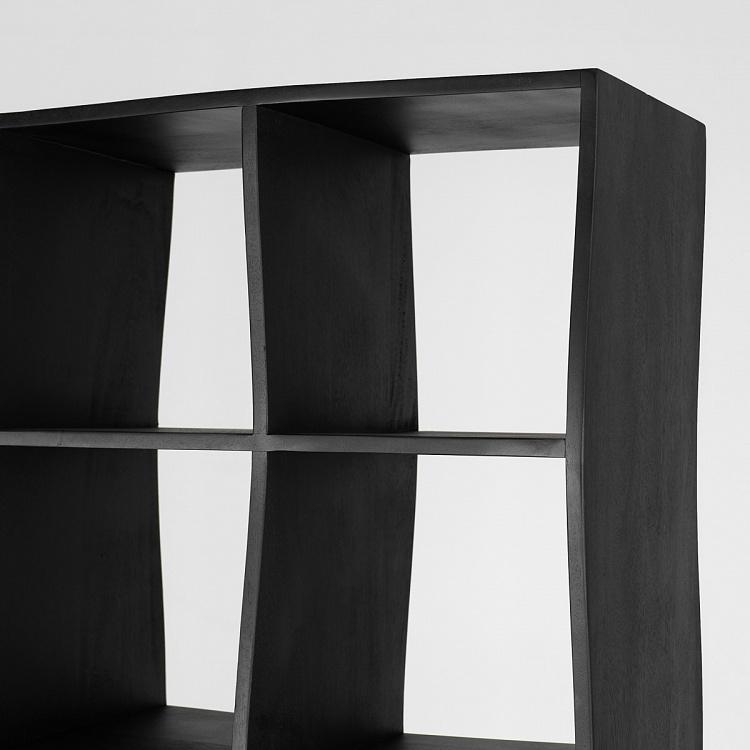 Чёрный стеллаж из дерева манго Бриз Brise Black Bookcase