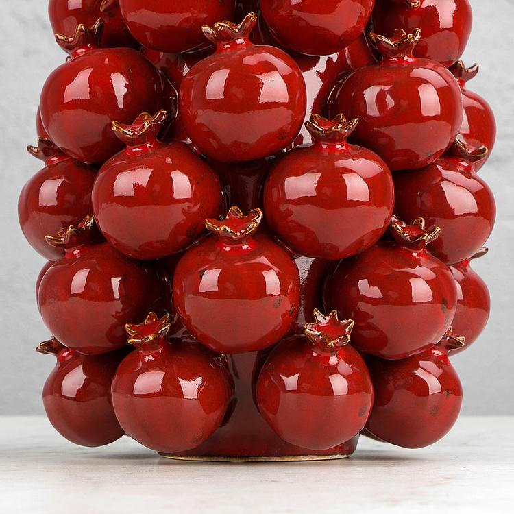 Красная широкая ваза Гранаты Farandole Of Pomegranates High Vase