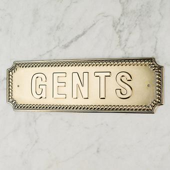 Brass Sign Gents
