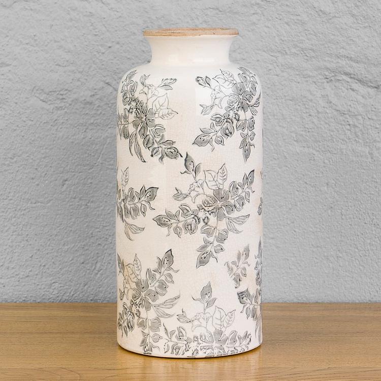 Ваза с узором из цветов, L Flower Vase Large Blue