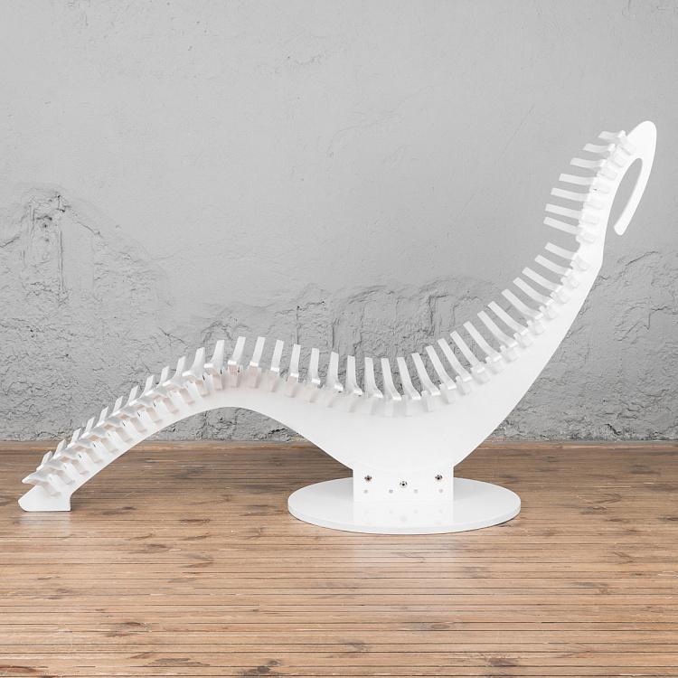 Белое кресло-шезлонг Кит Whale Lounge White