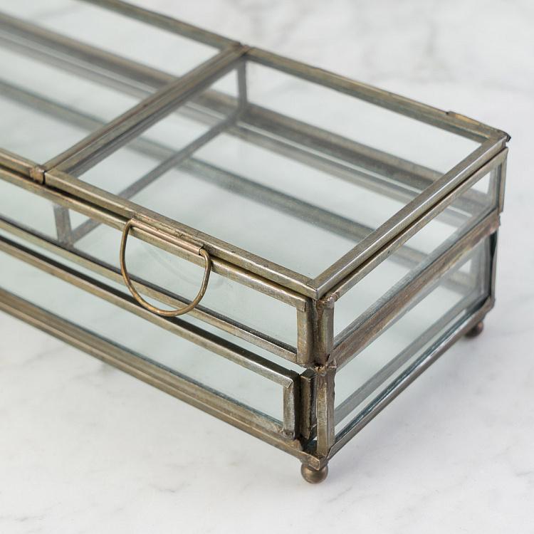 Шкатулка для украшений с тремя отделениями и двумя полками Jewelry Box 2 Shelves And 3 Compartments