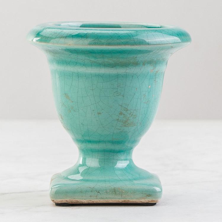 Бирюзовая мини-ваза Медичи, S Medicis Vase Aqua Green Small