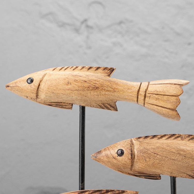Статуэтка из дерева манго Рыбы Decorative Object Fish Mango Wood