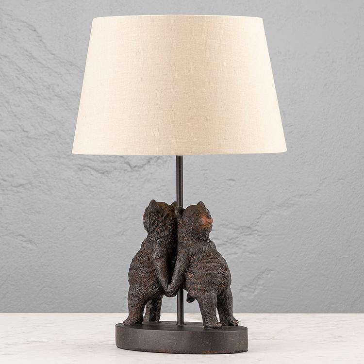 Настольная лампа с абажуром Два медведя 2 Bears Back Lamp With Shade