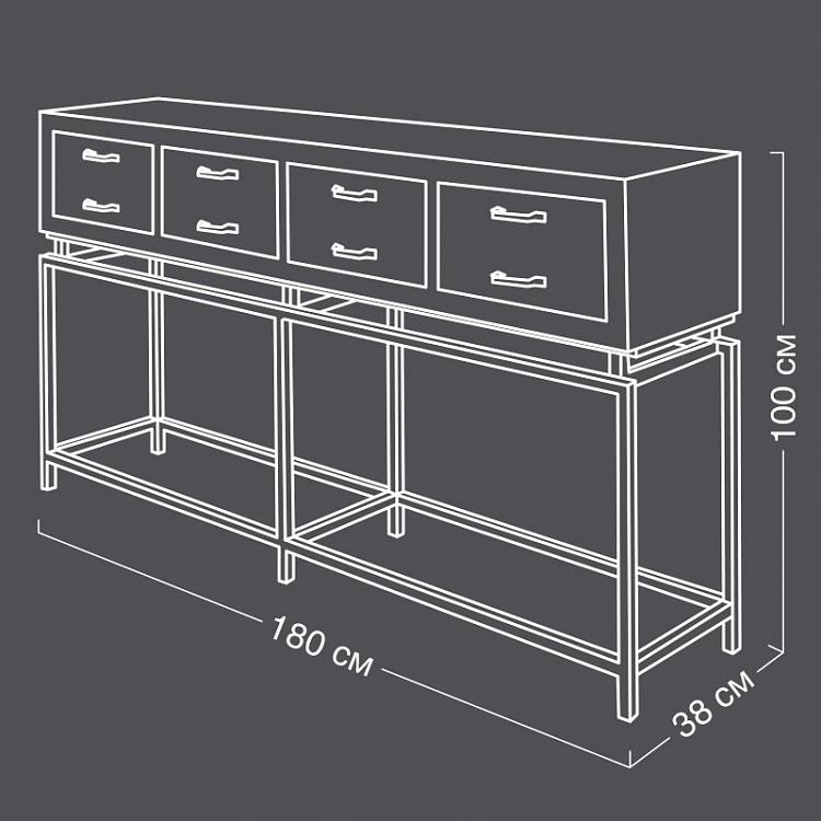 Комод из кедра на подставке Cedar Sideboard On Rack