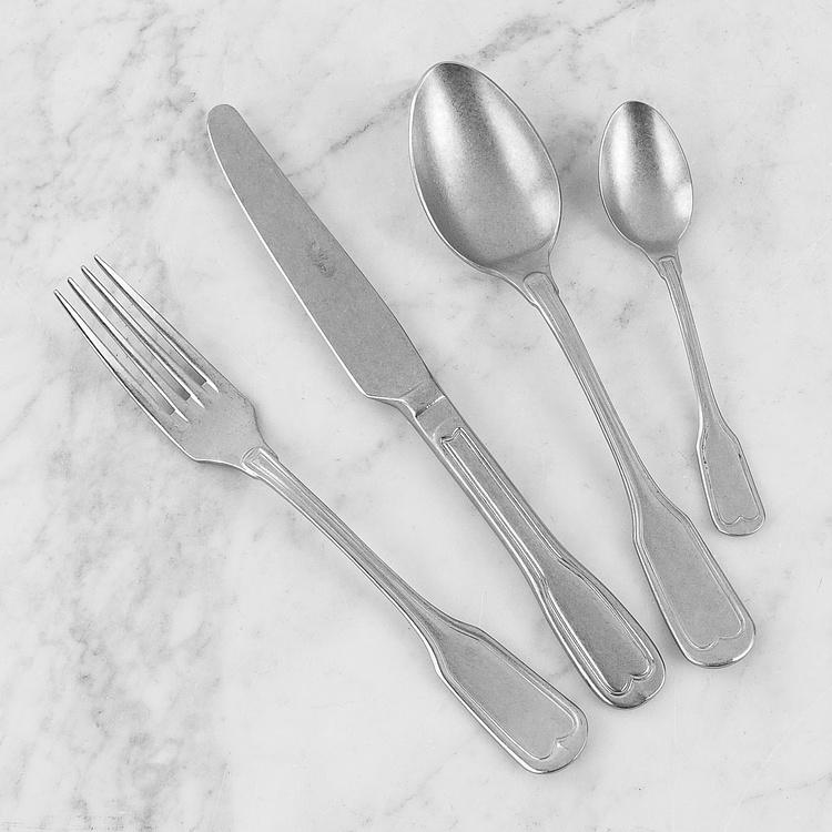 Набор из 24 столовых приборов на 6 персон по 4 предмета Витториале Set Of 24 Cutlery Pieces Vittoriale Stone Washed