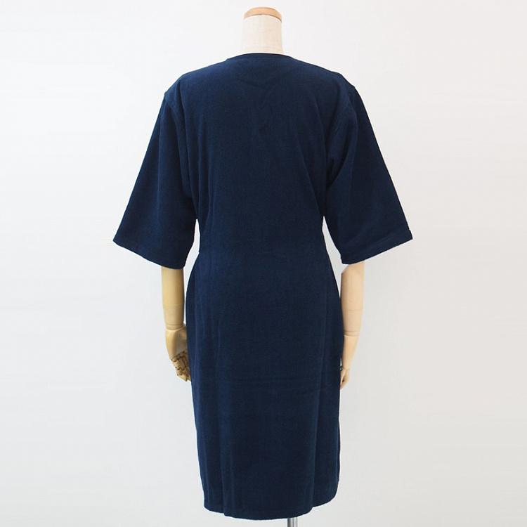 Сверхтонкий тёмно-синий халат, размер M Ultra-Thin Soft Pile Bathrobe Dark Blue M