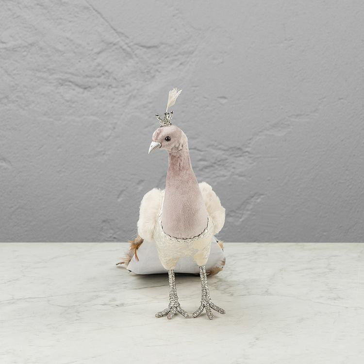 Статуэтка Павлин с золотой короной, L Peacock With Golden Crown Large