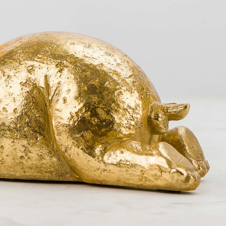 Набор из двух держателей для книг Золотые бегемоты Bookend Hippos Gold