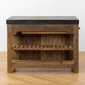 Кухонный остров раздвижной Greta Black Marble Counter With Sliding Table