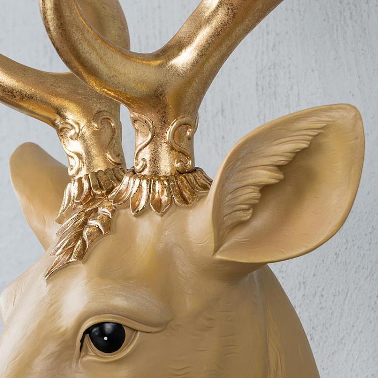 Новогоднее настенное украшение Голова Оленя Ornamental Deer Head Wall Display Brown/Burgundy 83 cm