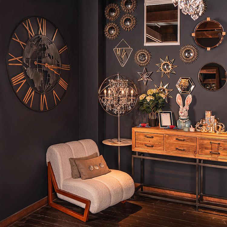 Хрустальный торшер со столиком и гироскопом Кристалл Gyro Crystal Floor Lamp With Tray