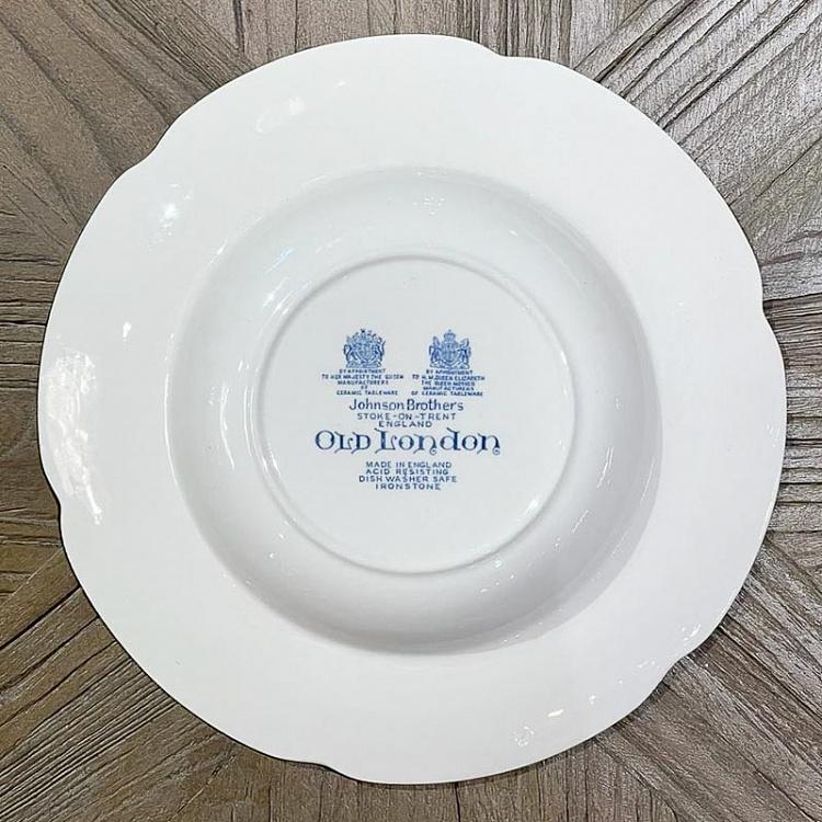 Винтажная суповая тарелка Старый Лондон Vintage Soup Plate Old London