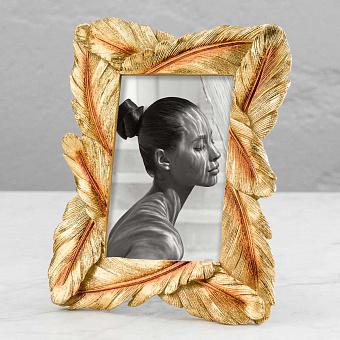 Golden Feathers Photo Frame