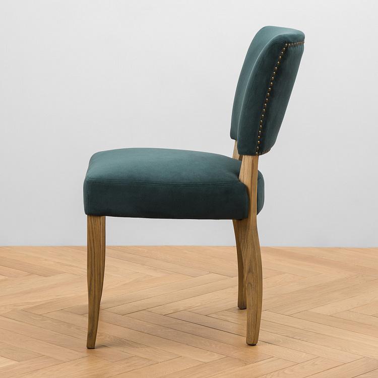 Стул Мами с заклёпками, светлые ножки Mami Dining Chair With Studs, Oak Brown