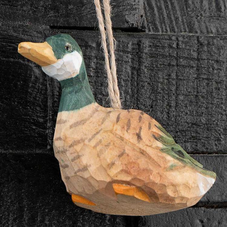 Подвесное украшение Гусь Hanging Wooden Goose 9 cm