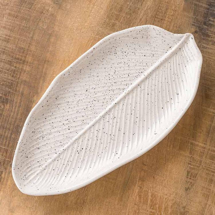 Длинное сервировочное блюдо-лист Зельда, S Zelda Plate Leaf Elongated Small