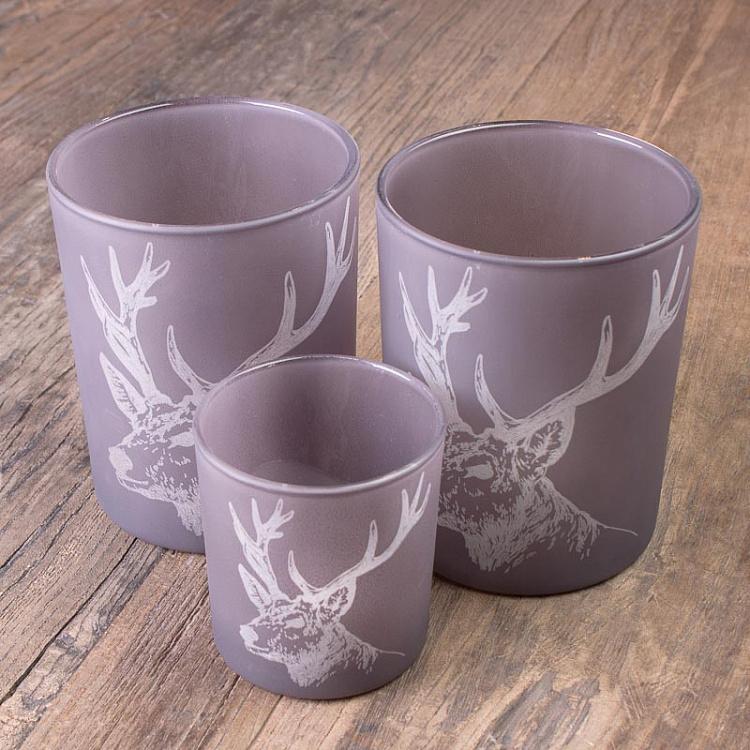 Подсвечник Голова оленя Candleholder Dark Grey Deerhead